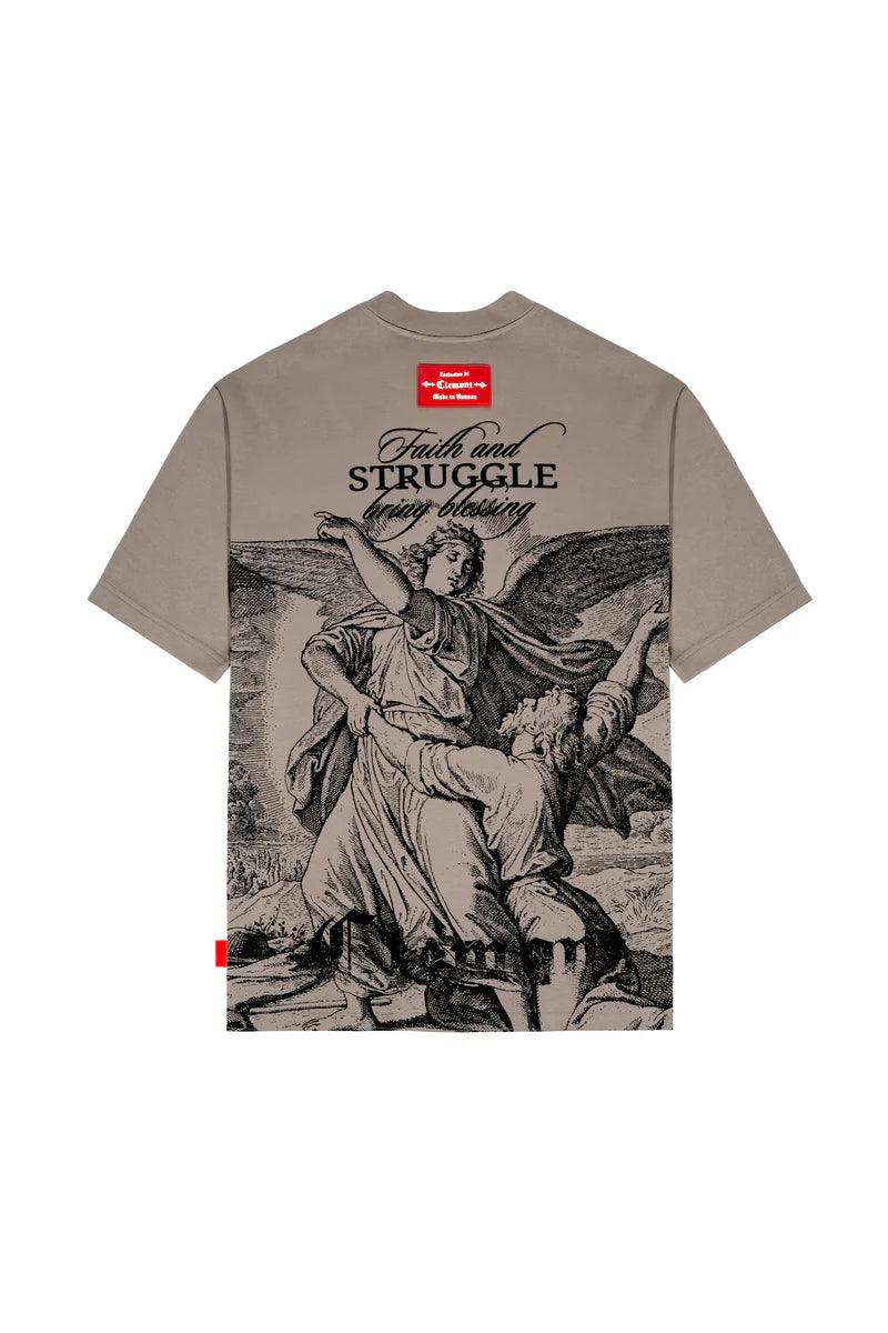 Taupe Patema Oversized Men's T-Shirt