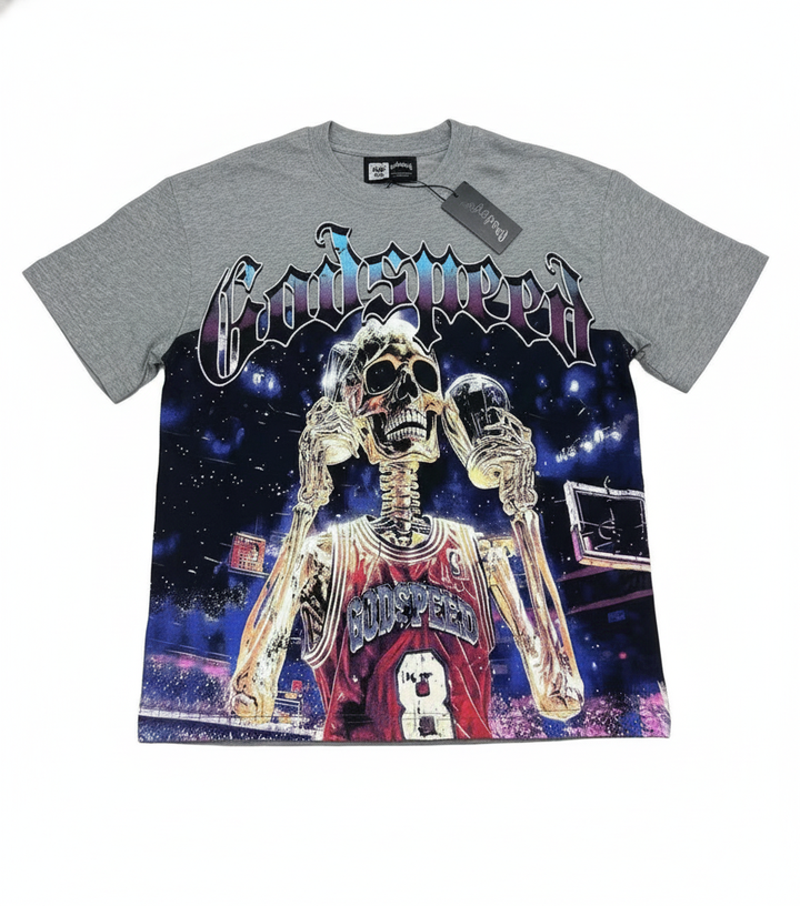 Skeleton Basketball player trophy T-shirt