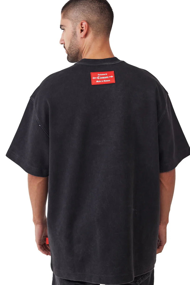Black Abominal Oversized Men's T-Shirt